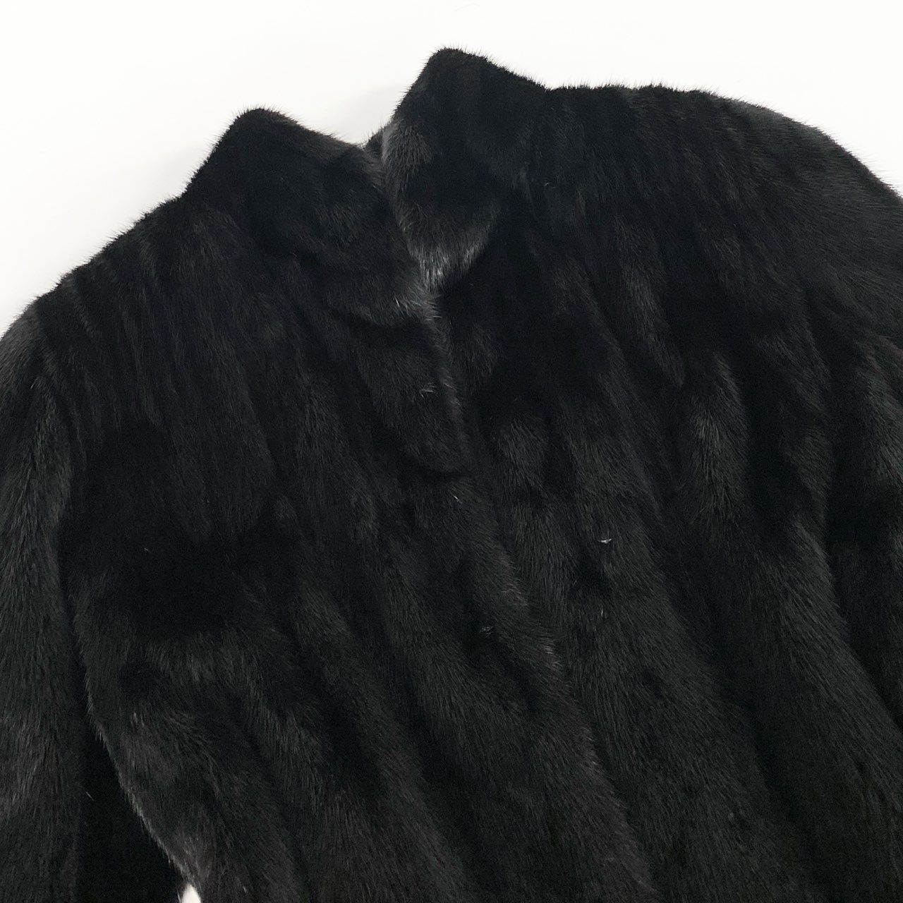 53e2 SAGA MINK サガミンク 銀サガ ダークミンク ミンクコート ロングコート 最高級毛皮 毛皮コート MINK FUR F フリーサイズ ブラック系