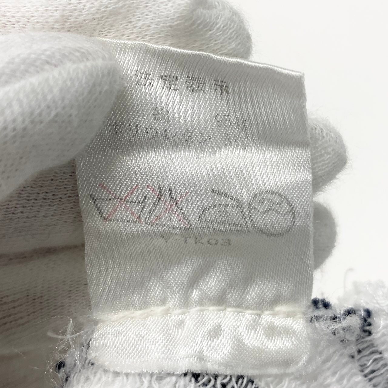 46c24 Miss Dior ミスディオール タンクトップ ノースリーブカットソー ストライプ柄 Mサイズ ホワイト ネイビー レディース 女性用o07t