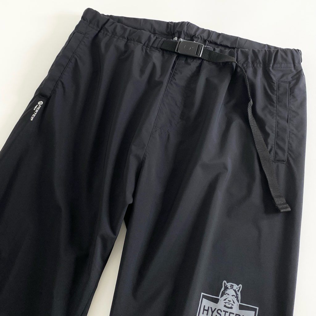 9d10-2 【美品】 HYSTERIC ヒステリックグラマー SEE NO EVIL PERTEX パーテックス 耐水トラックパンツ L ブラック メンズ
