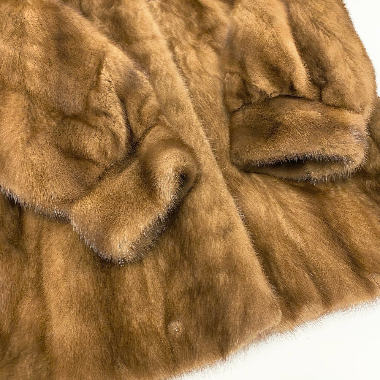 80i29 デミバフ ミンクファー コート 13 L相当 ブラウン 本毛皮 MINK FUR アウター 毛並み◎ 毛質◎t18r
