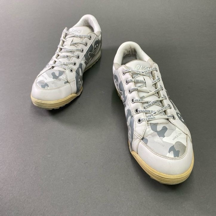 2b2 MARK&LONA × asics マークアンドロナ アシックス GEL-FHY ゲルフェイ スパイクレスシューズ ゴルフシューズ スカル カモフラージュ 29cm ホワイト系 メンズ