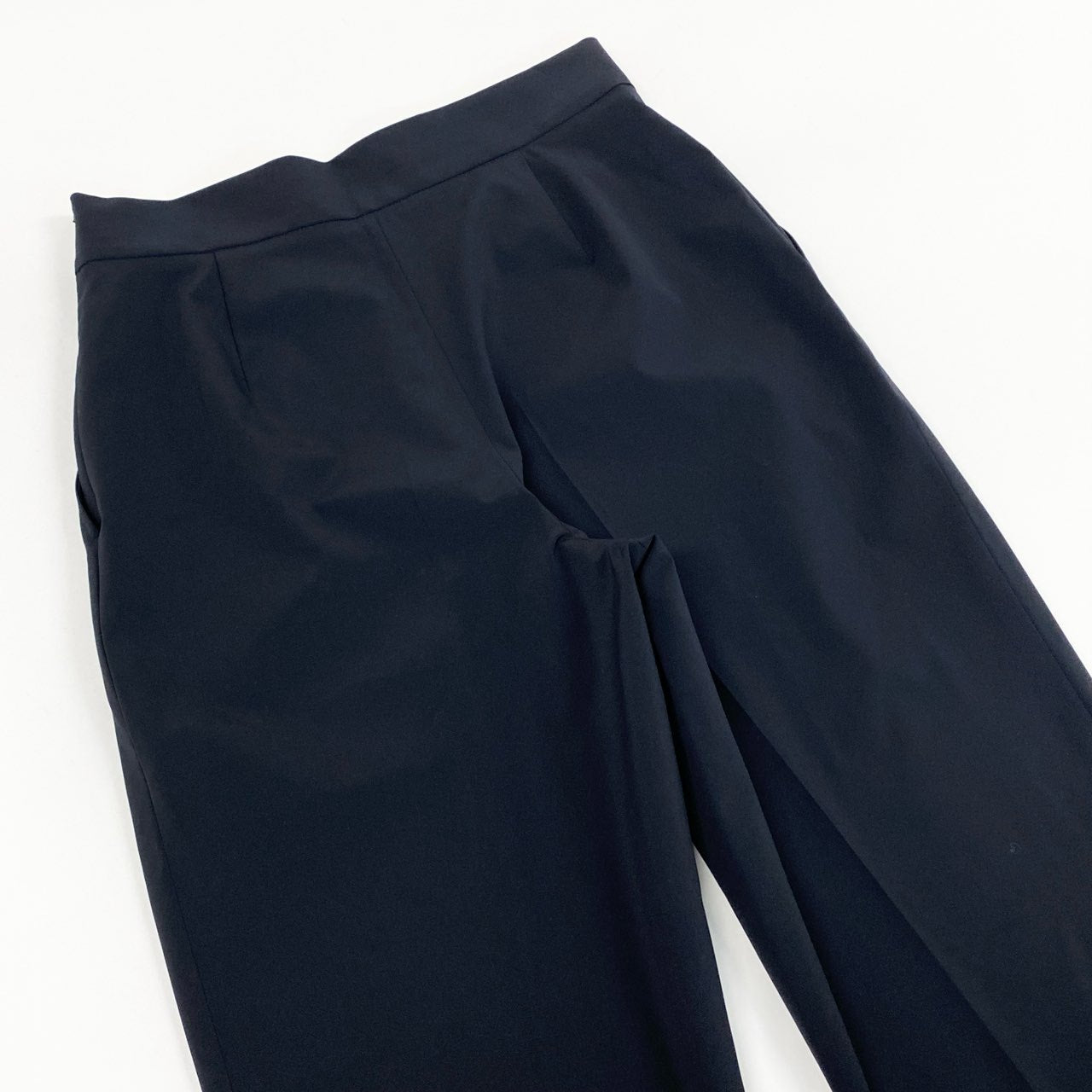 74l25 11 《美品》 FOXEY NEW YORK フォクシー ニューヨーク 41716 Giselle Pants スラックスパンツ ボトムス サイズ40 ミッドナイトブルー レディース 日本製