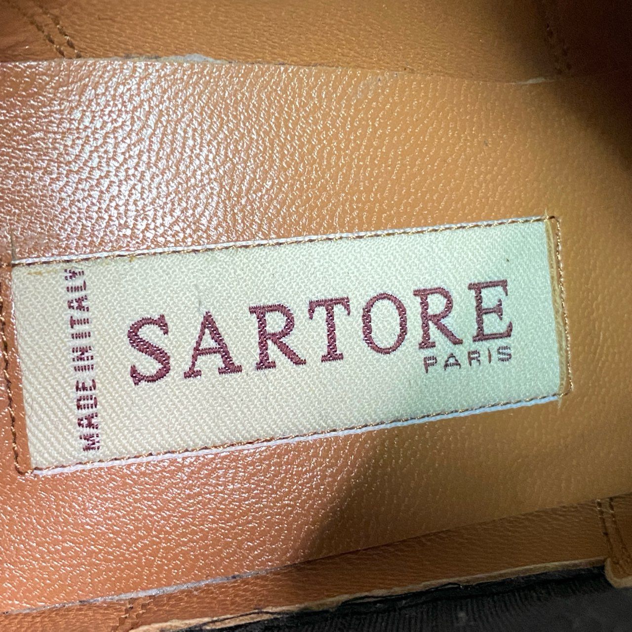 1d15 SARTORE サルトル イタリア製 サイドゴア ブーティ ショートブーツ シューズ 35 1/2 ブラック レザー