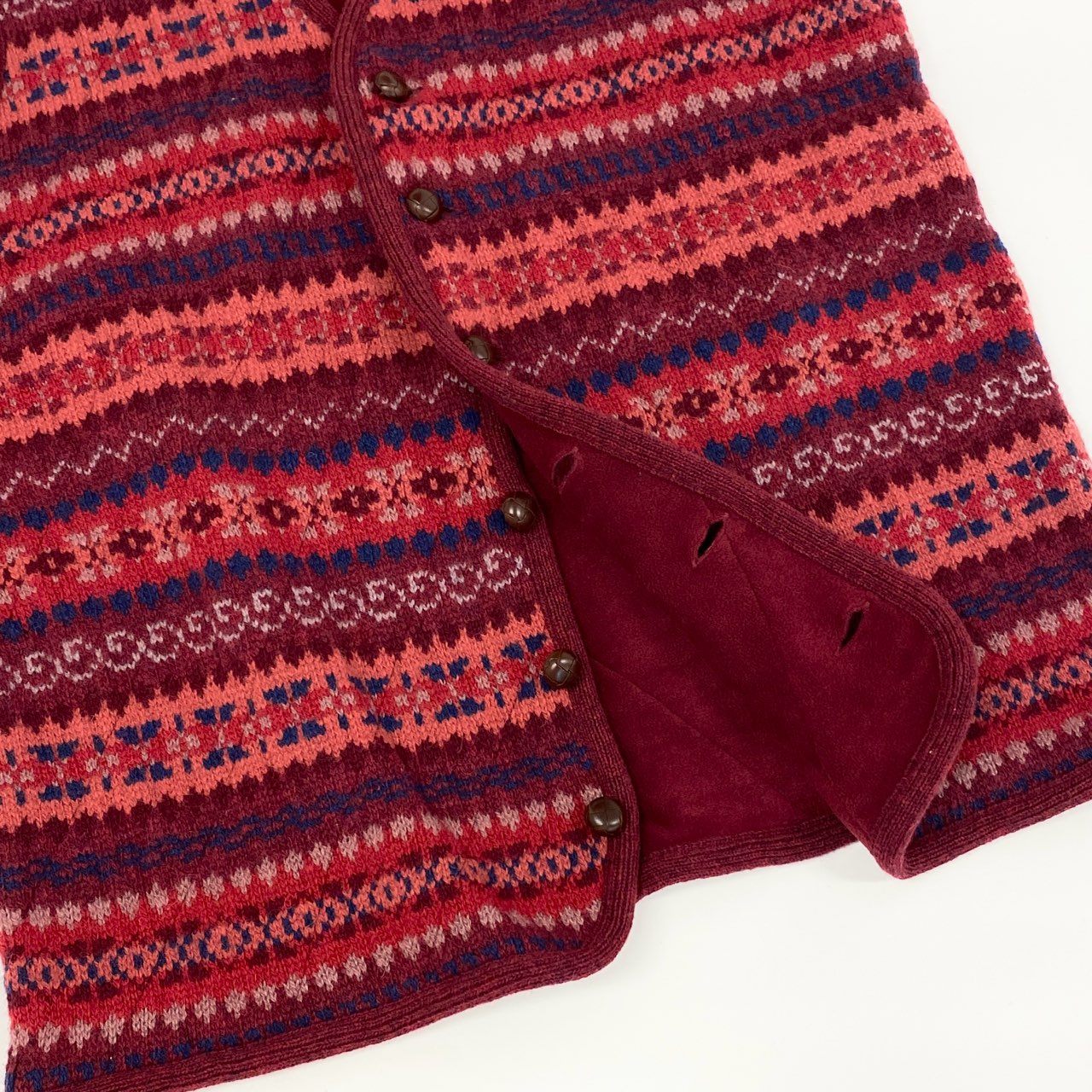 75f24 《極美品》定価¥73.290 Jamieson’s ジャミーソンズ Papas パパス ウールベスト F レッド 日本製