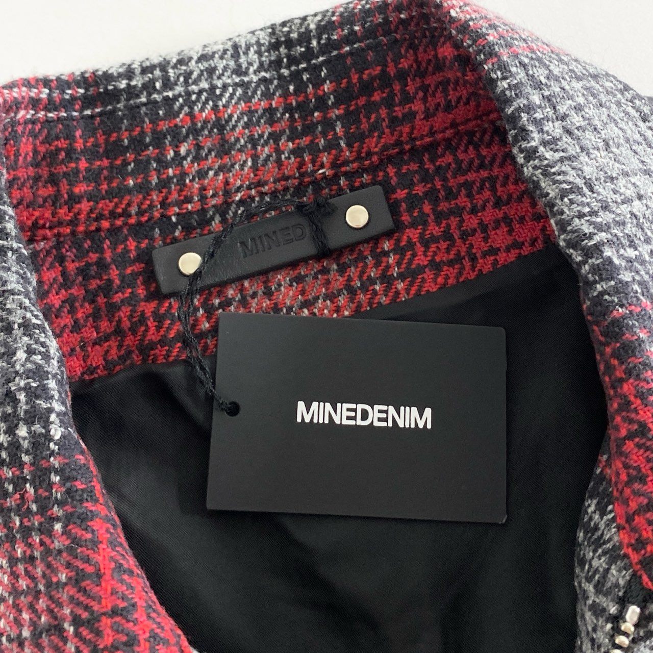 59g26 《極美品》 タグ付 MINEDENIM マインデニム Grandrelle V.Check Flannel ヴィンテージチェック フランネルジャケット ブルゾン 2210-8001-17-012 1 レッド