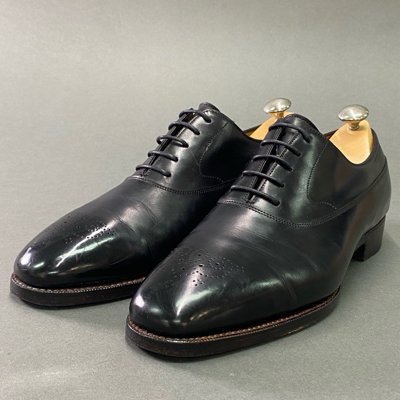 3b14 《希少》 JOHN LOBB ジョンロブ VINT 99 1999イヤーモデル 8 1/2 ブラック カーフレザー ラスト8896 ヴィンテージシリーズ シューツリー付