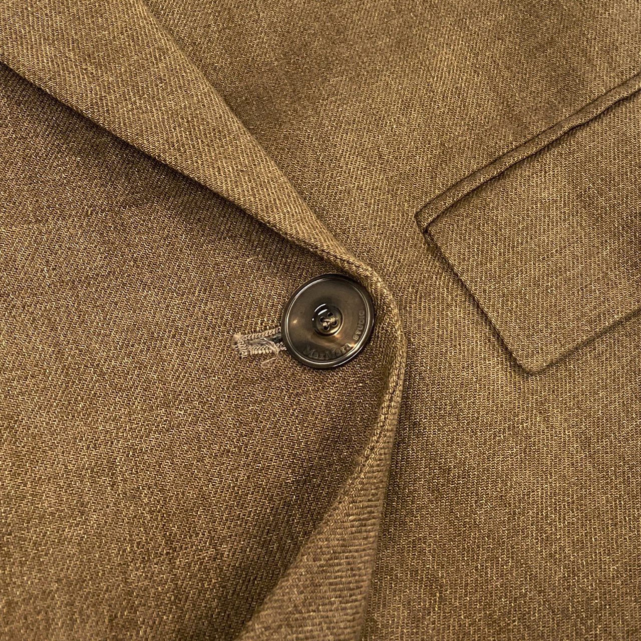 18f19 《美品》 Max Mara マックスマーラ 2023年 ダブルブレスト ジレ ベスト ノースリーブジャケット 24162810126 サイズ36 ベージュ リネン100% レディース