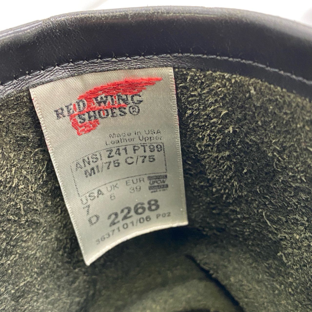 1h7 RED WING レッドウィング 2268 エンジニアブーツ USA 7 ブラック レザー メンズ ブーツ 革靴k02i