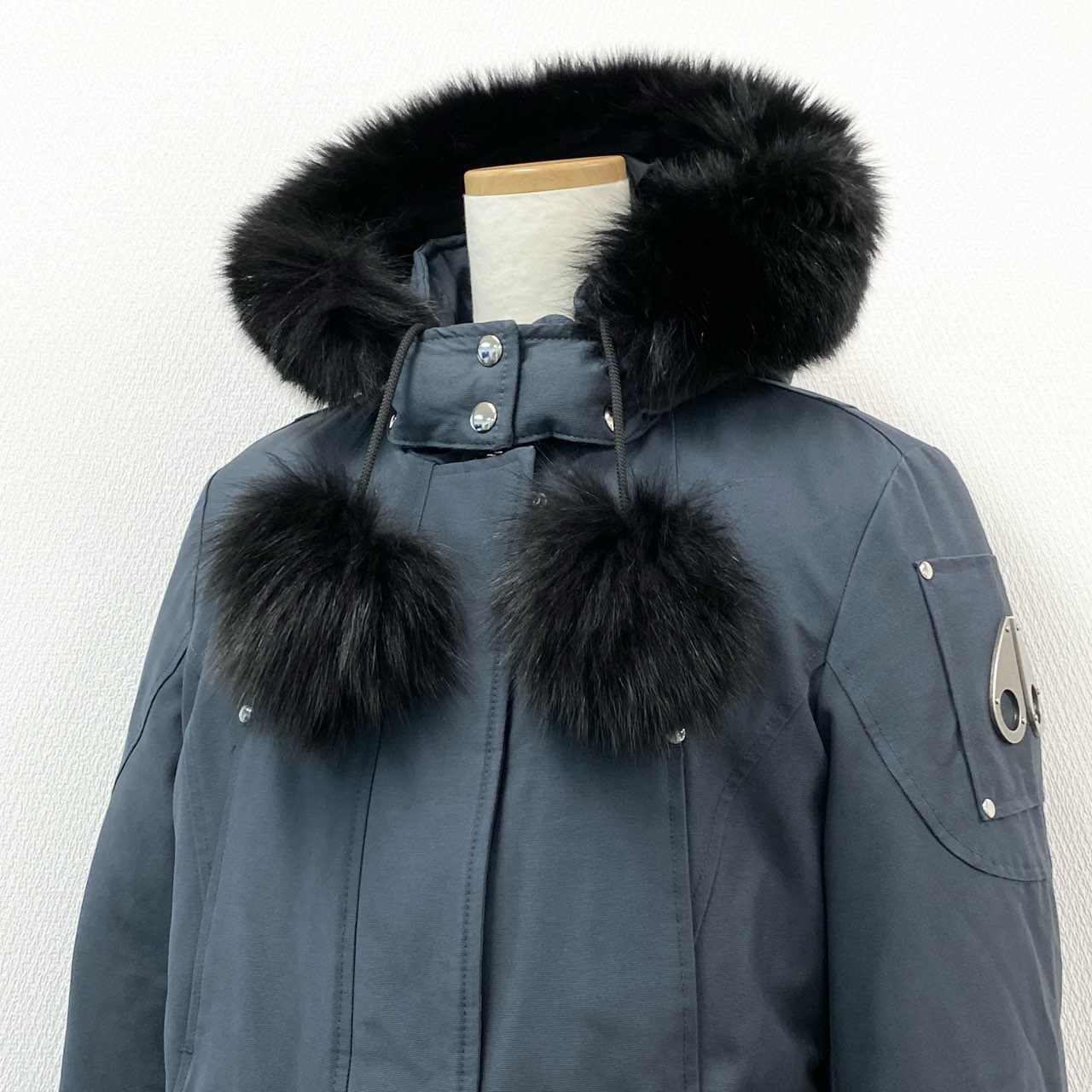 52d10 MOOSE KNUCKLES ムースナックルズ STIRLING PARKA スターリングジャケット ダウンジャケット L グレー 画像参照