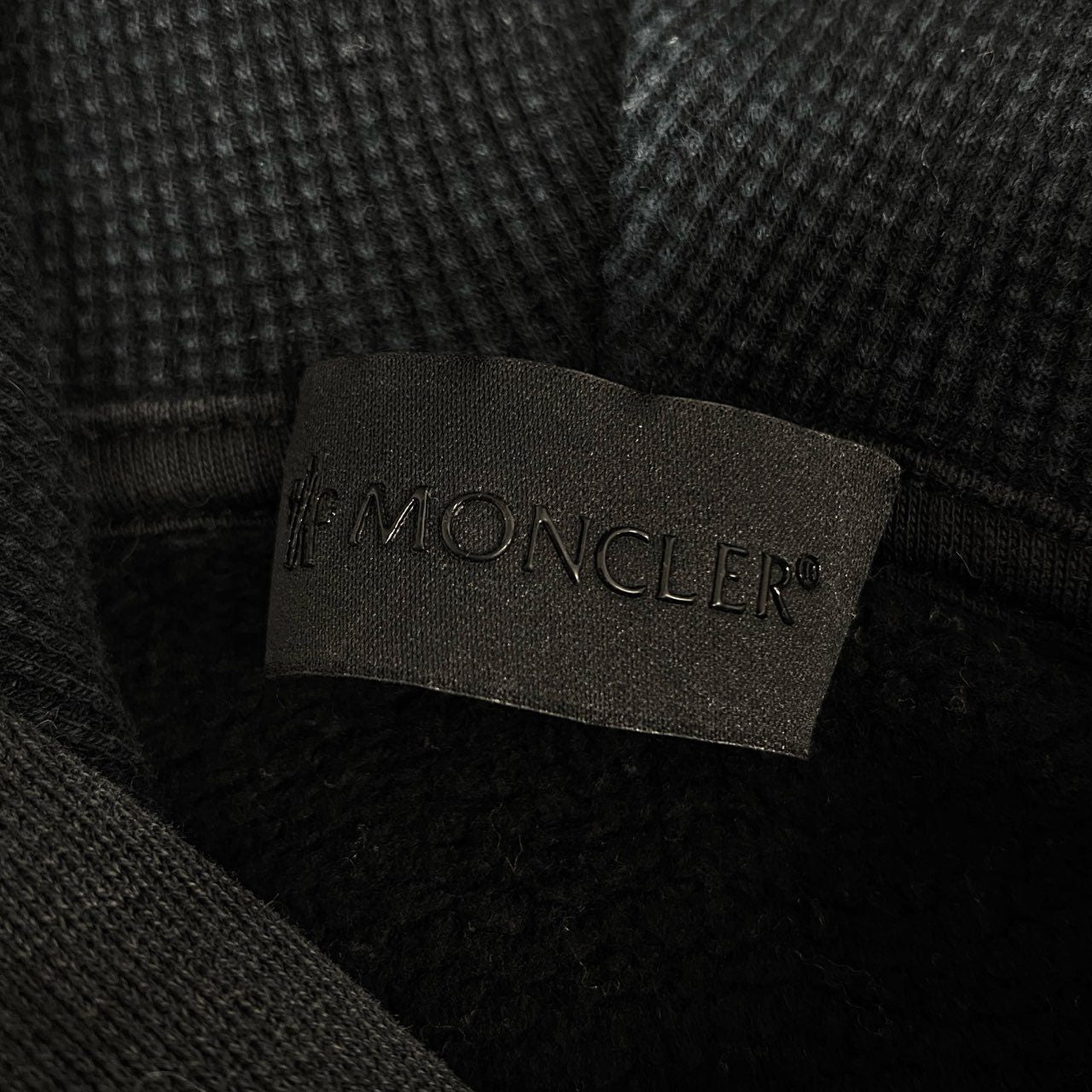 7f11 MONCLER モンクレール FELPA CON ロゴプリント パーカー フーディ プルオーバー G20918G00025 S ブラック コットン
