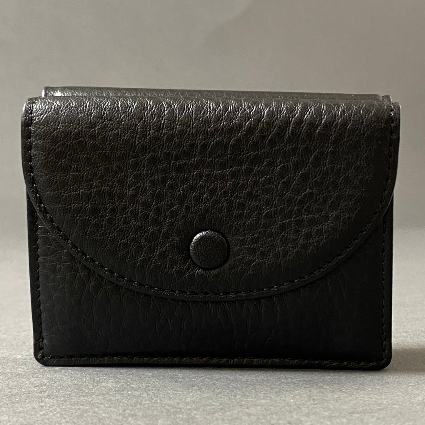 f28-8 《未使用保管品》 OAD NEW YORK オーエーディー ニューヨーク Leather Mini Wallet レザーミニウォレット ブラック レザー 三つ折り財布