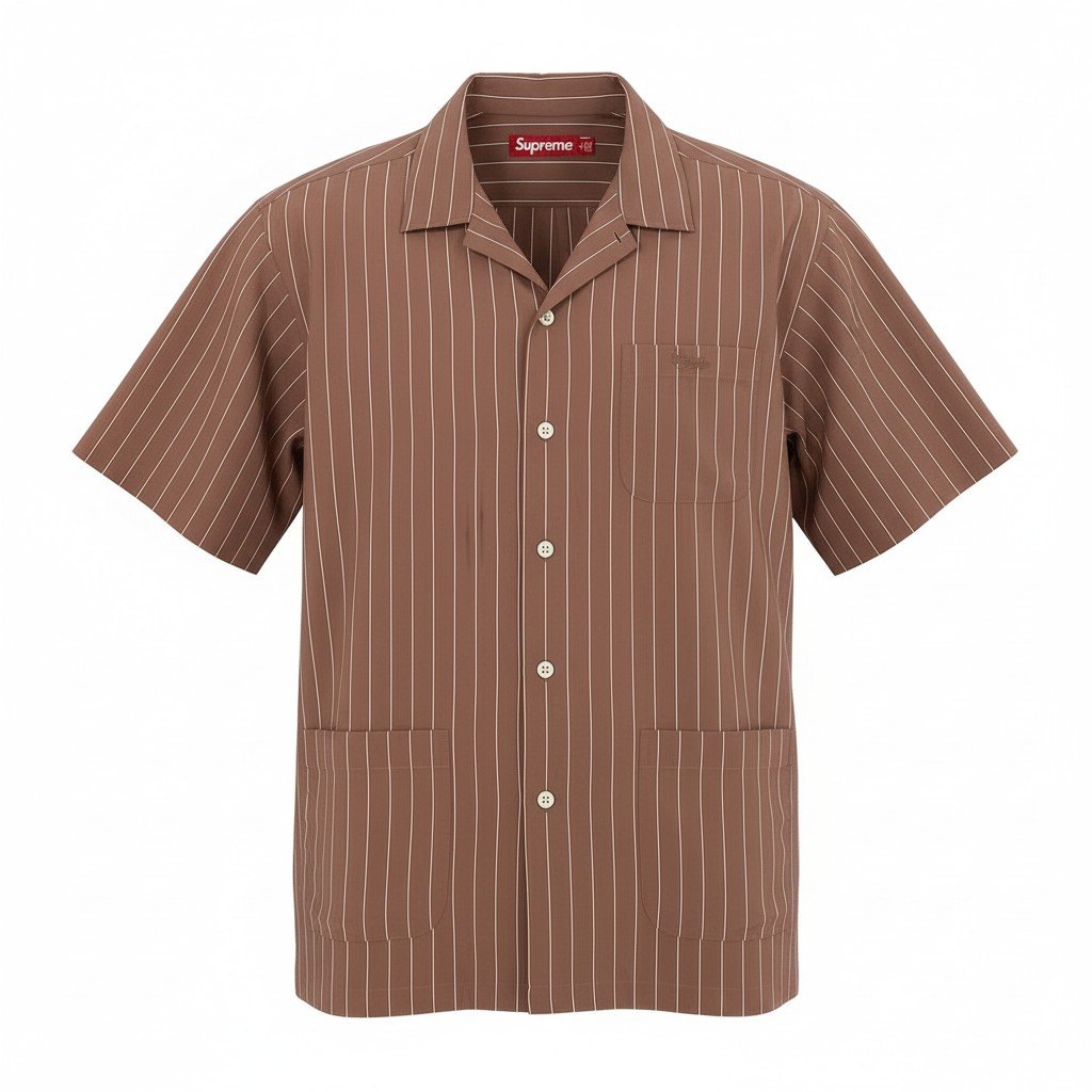 47d16 Supreme シュプリーム Stripe S/S Pajama Shirt パジャマシャツ