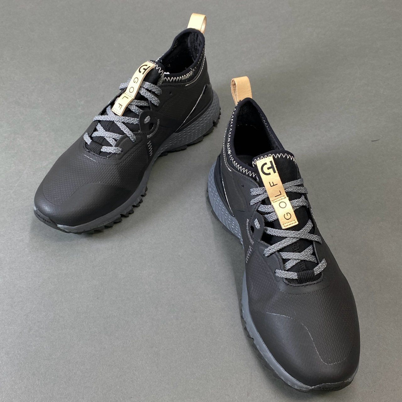 1g31 《美品》 COLE HAAN コールハーン GOLF GRAND360 グラウンド ゴルフ スニーカー 9M ブラック シューズ 紳士靴t18r