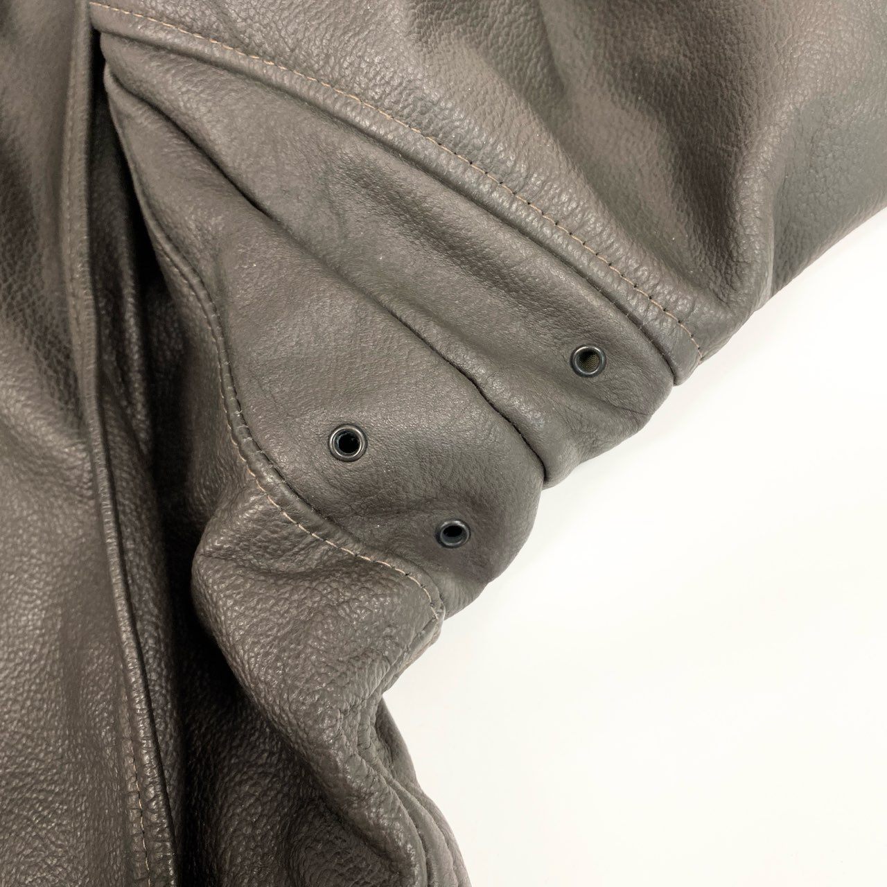 44h26 70's vintage BRILL BROS INC G-1 ワッペン フライトジャケット レザージャケット ブルゾン 71年 MIL-10077323D 38 ブラウン レザー メンズo07t
