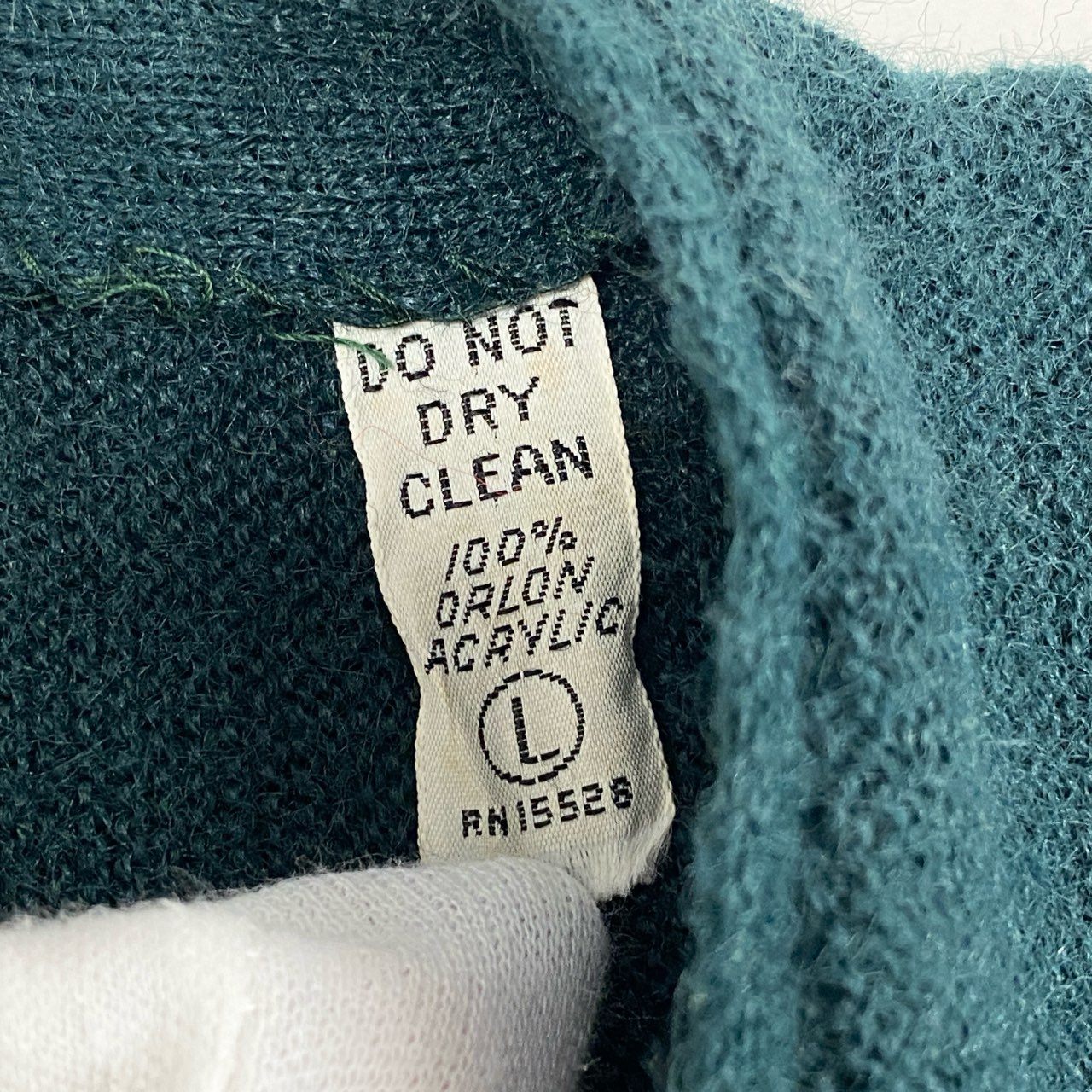 42h22 80’S LACOSTE ヴィンテージ ラコステ IZOD アクリル100% ワンポイントロゴ ニットカーディガン (M~L相当) グリーン メンズ 男性用 vintage USA製k02i