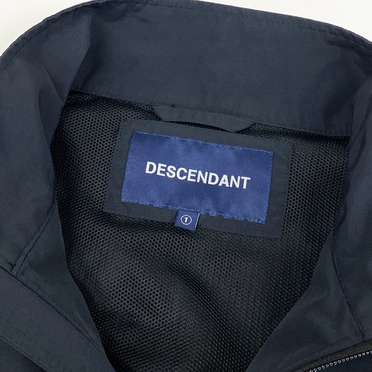 61g4 DESCENDANT ディセンダント ナイロンジャケット ブルゾン サイズ1 ネイビー メンズ