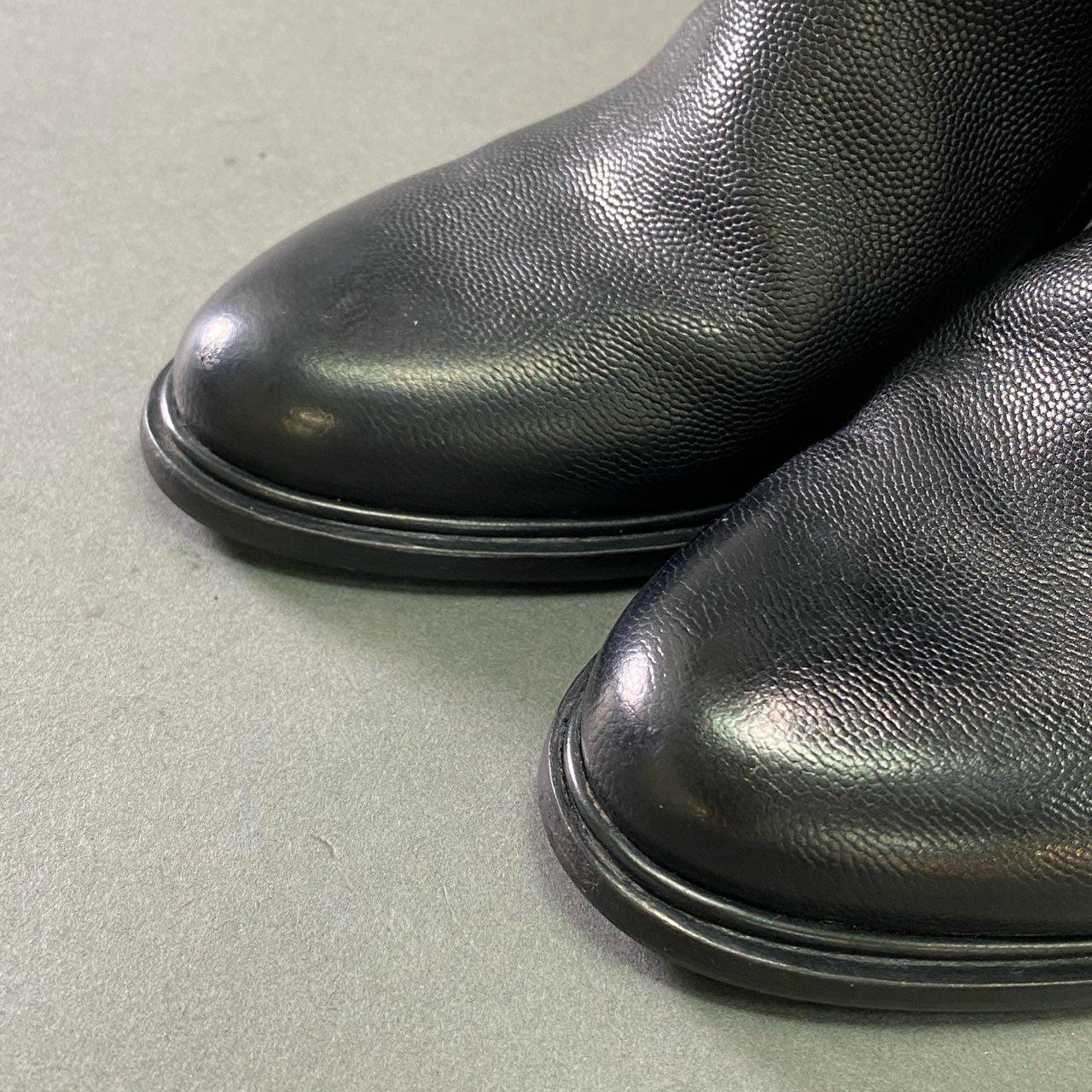 3f23 《美品》 Salvatore Ferragamo サルヴァトーレフェラガモ ガンチーニ ロングブーツ 6 ブラック レザー 本革 シューズ 女性靴
