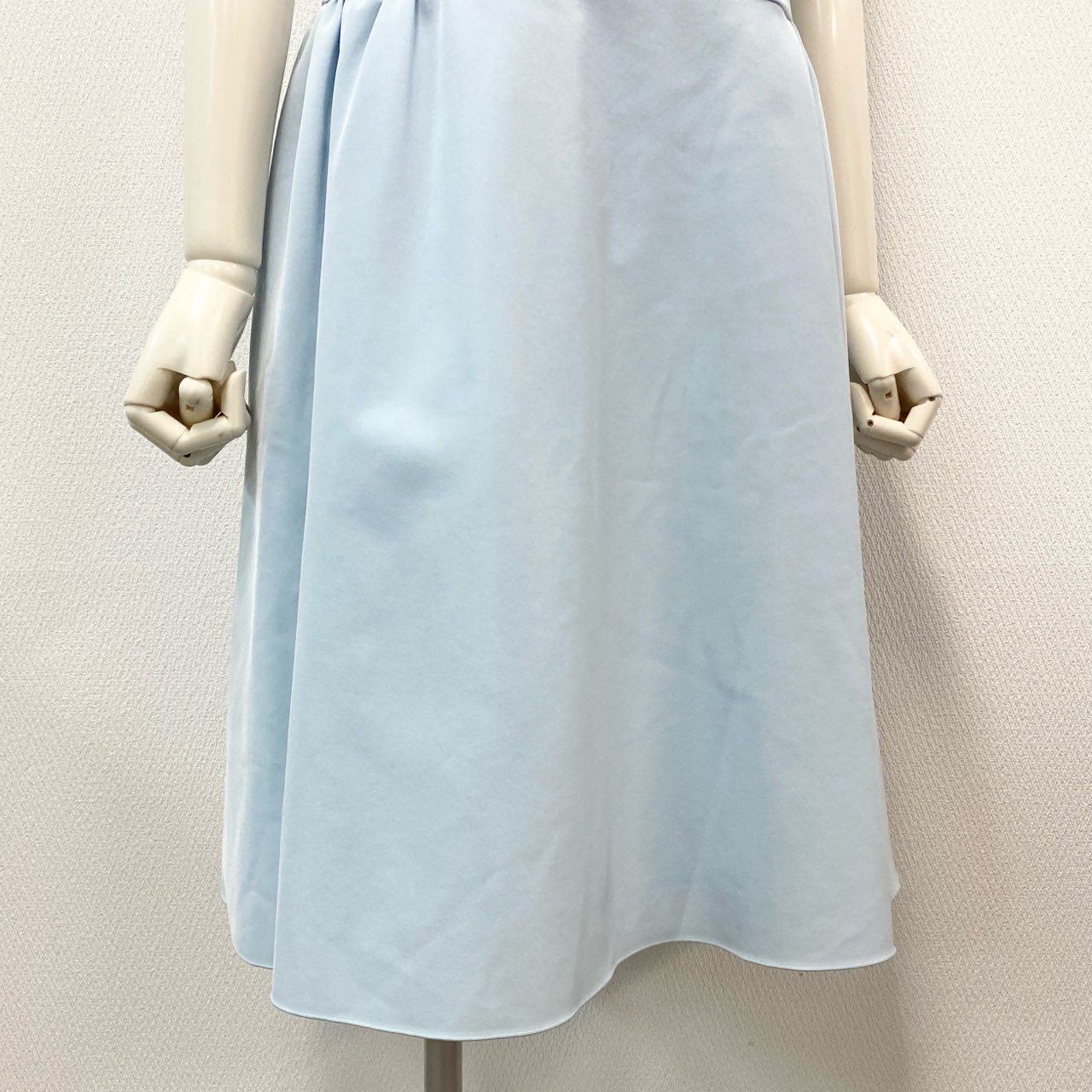 69k20 定価¥70,400 FOXEY NEW YORK フォクシー ニューヨーク Dress Timeless タイムレス ギャザーワンピース ドレス 40576 40 ベビーブルー ノースリーブ 日本製