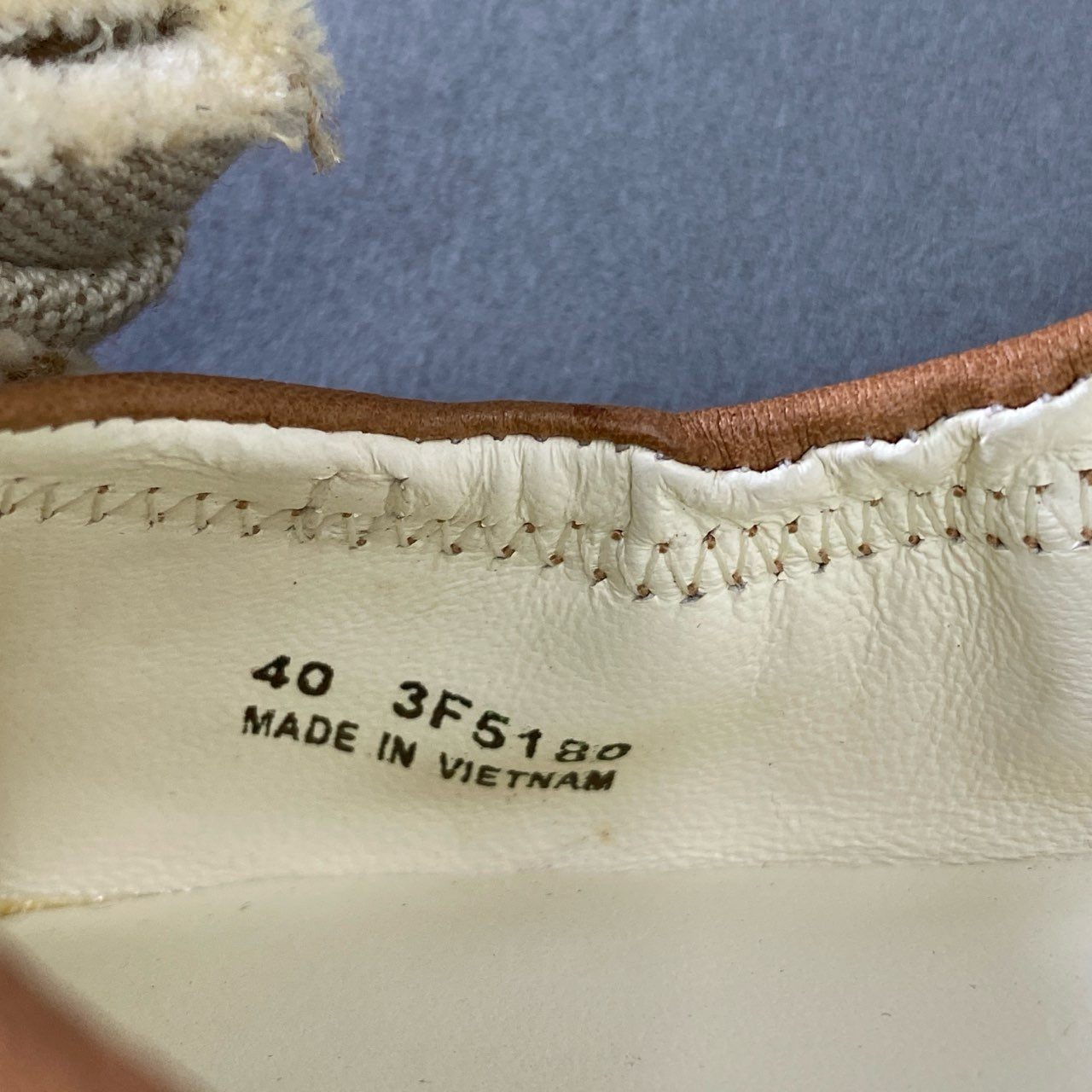 2e16 PRADA プラダ ラムレザー リボンバレエシューズ 40 ライトブラウン シープスキン 箱付き