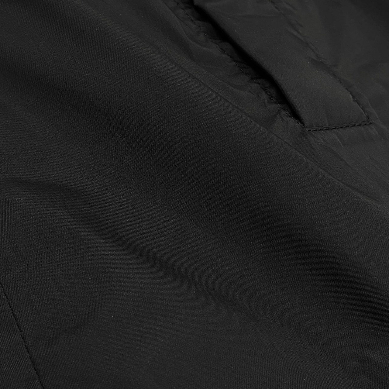 38g24 PRADA SPORT プラダスポーツ GORE-TEX ゴアテックス 中綿ジャケット ブルゾン アウター フード着脱 52 ブラック メンズ_