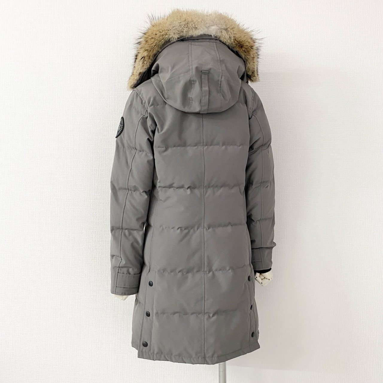 82j4 《新品タグ付き》 CANADA GOOSE カナダグース ブラックレーベル 3802LB SHELBNRNE PARKA ダウンコート アウター コヨーテファー サイズXS グレー系 レディース