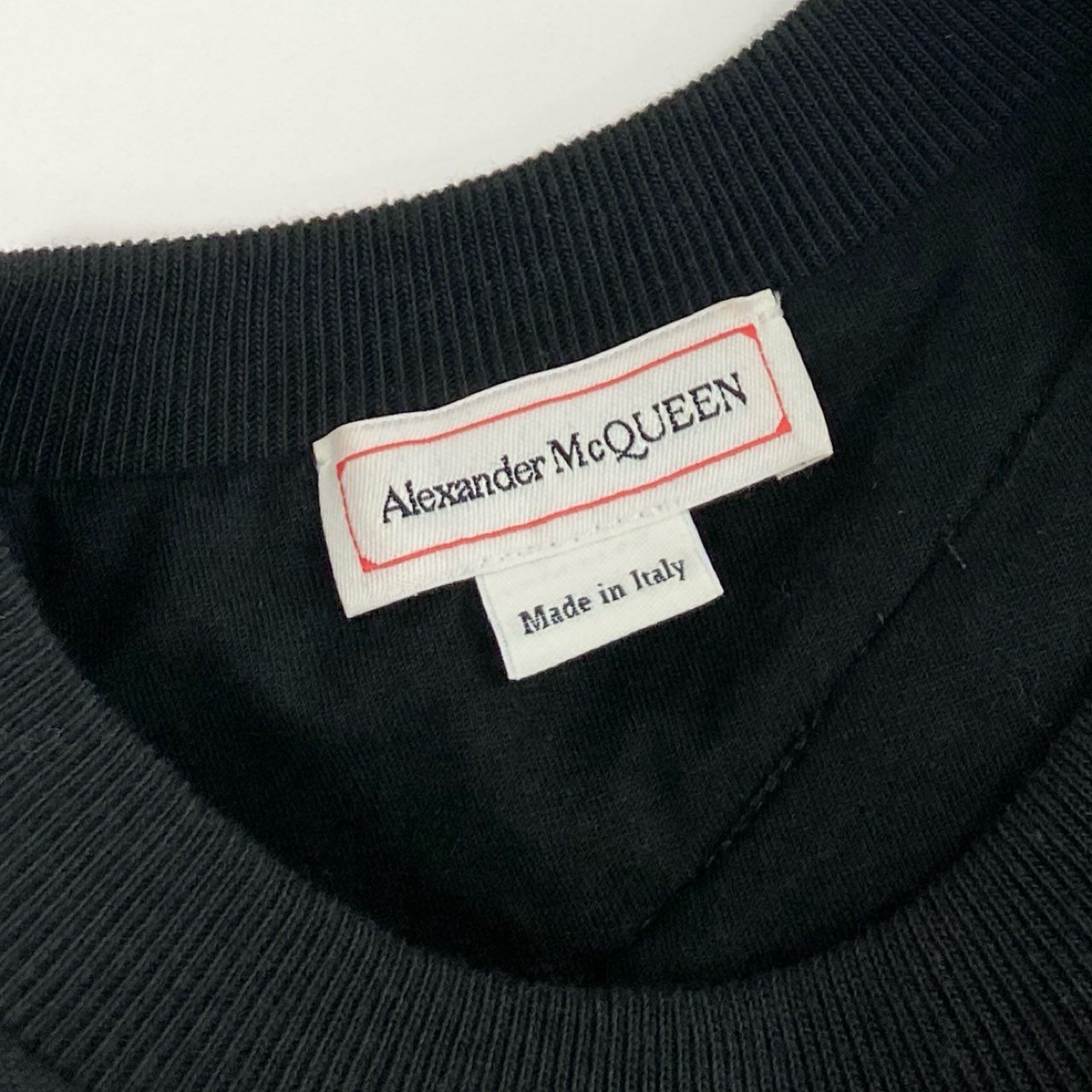 Ah29 Alexander McQUEEN アレキサンダーマックイーン 変形トップス フリルトップス ペプラム ラッフル装飾 ラウンドネック Fサイズ ブラック レディース 女性用k02i