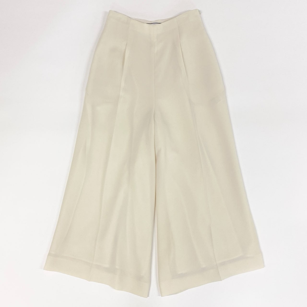 31f14 FOXEY NEW YORK フォクシーニューヨーク GENEVA PANTS ワイドパンツ スラックス ボトムス 43000 サイズ40 ホワイト系 レディース 日本製