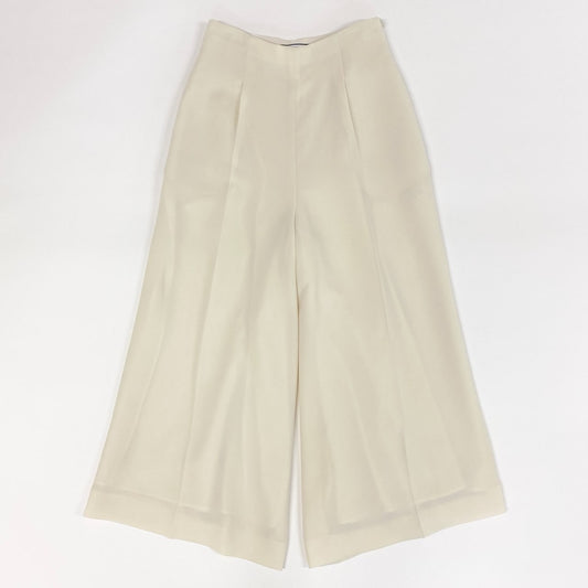 31f14 FOXEY NEW YORK フォクシーニューヨーク GENEVA PANTS ワイドパンツ スラックス ボトムス 43000 サイズ40 ホワイト系 レディース 日本製