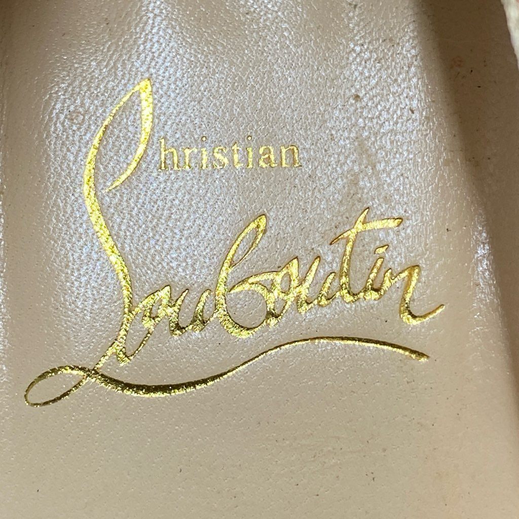 4d21 Christian Louboutin クリスチャン ルブタン グリッター パンプス ハイヒール 36 ピンク ラメ 結婚式 セレモニー パーティ