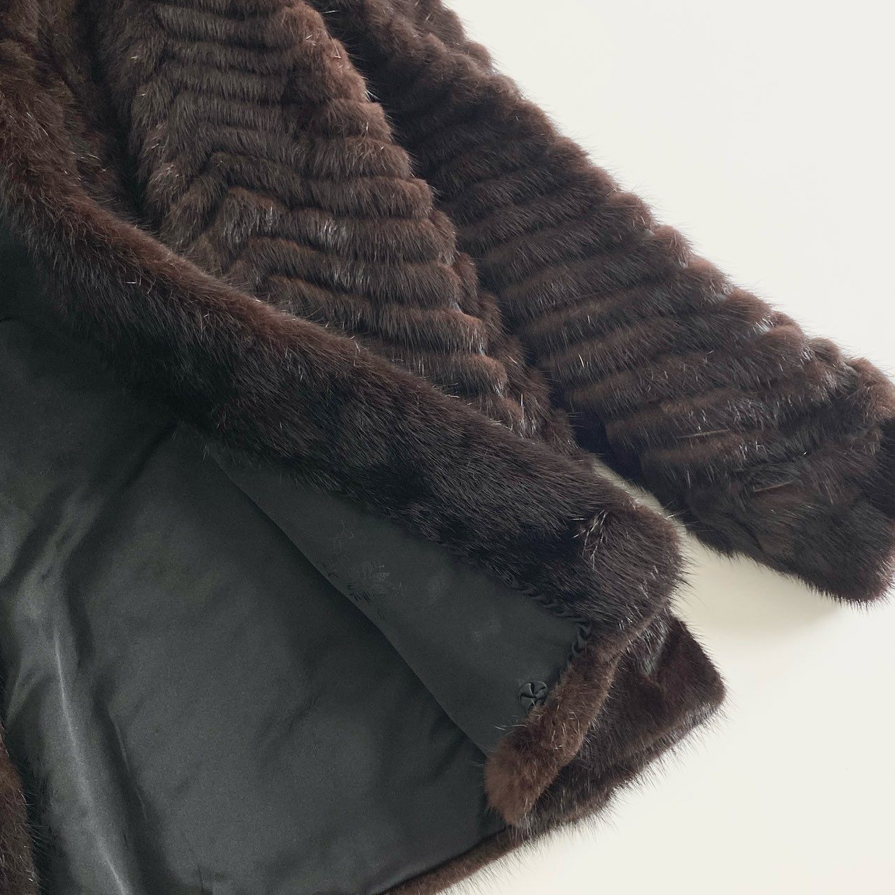51d24 【本毛皮】ダークミンク ミンクコート 毛皮コート 13号 ダークブラウン ミンクファー MINK FUR レディース ジャケット