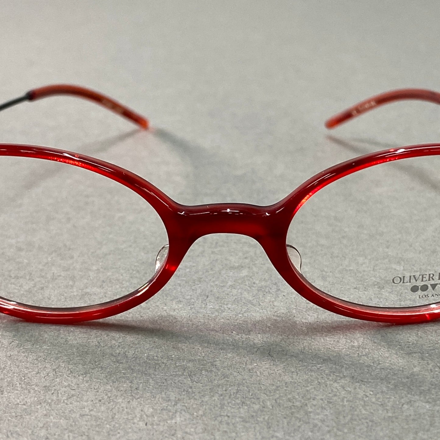 g29《美品》 OLIVER PEOPLES オリバーピープルズ CUOBR アイウェア 眼鏡 メガネ レッド Frame Japan ハードケース付き