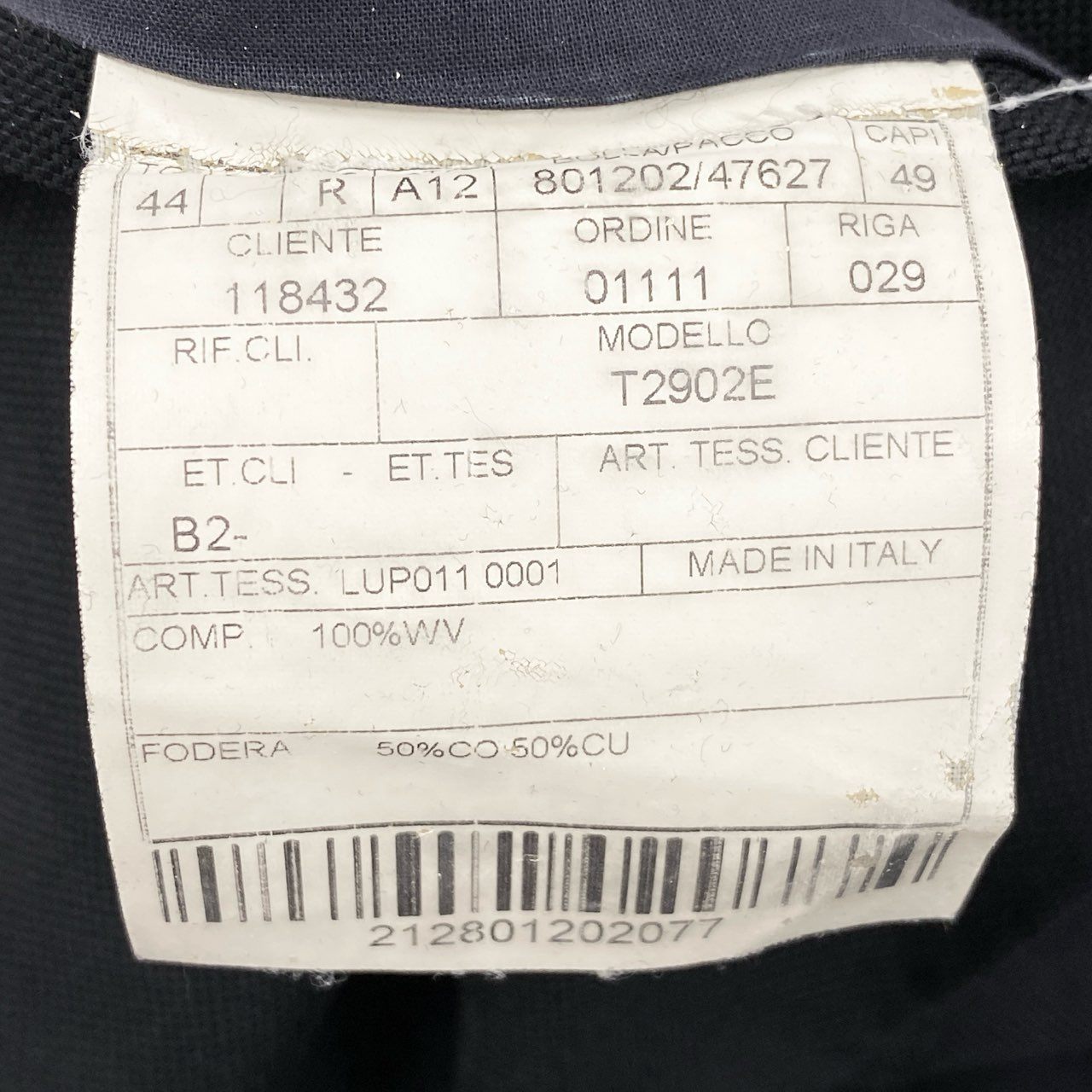 25f14 BOGLIOLI ボリオリ DOVER ドーヴァー テーラードジャケット シングルジャケット フォーマル スーツ イタリア製 T2902E 44 ブラック