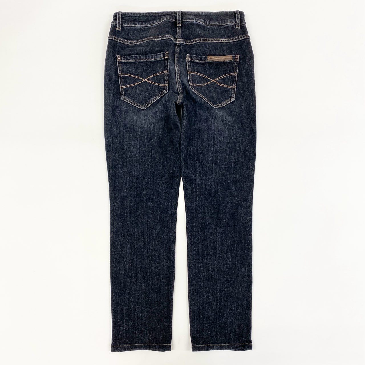 79g24 BRUNELLO CUCINELLI ブルネロクチネリ ビーズデザイン デニムパンツ ボトムス ジーンズ イタリア製 42 インディゴブルー コットン レディース_