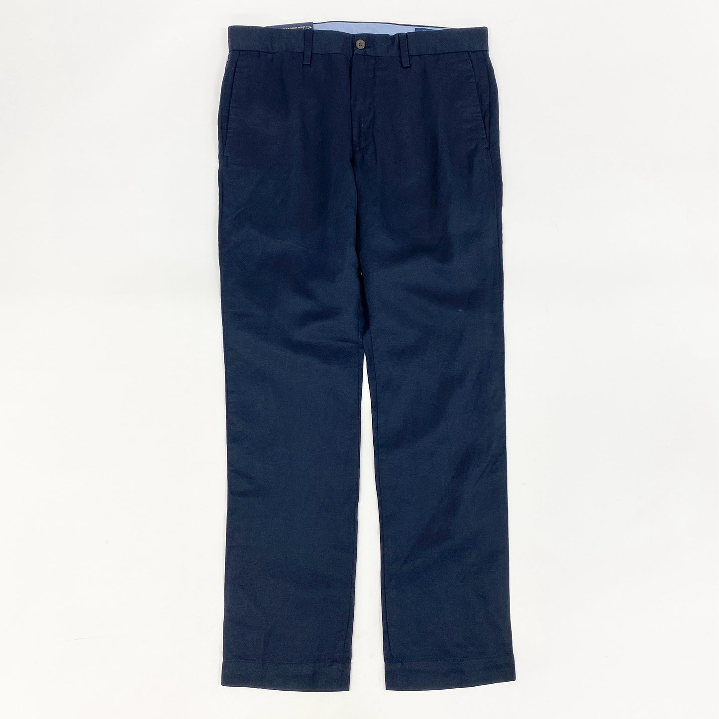 30h29 《極美品》POLO RALPH LAUREN ポロラルフローレン SLIM FIT スリムフィット リネンパンツ パンツ ボトムス 30W 30L ネイビー メンズ 男性用u02t