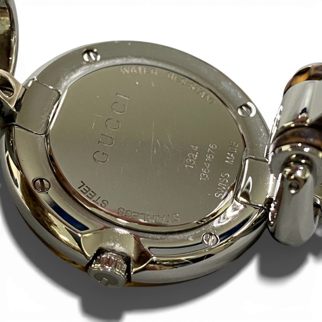 b13【箱有り】稼働品 GUCCI グッチ バンブー 腕時計 2針 ユニセックス bamboo watch 2 hands unisexta1