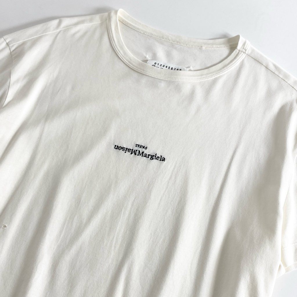 13e22 Maison Margiela メゾンマルジェラ リバースロゴTシャツ クルーネック ショートスリーブ カットソー S30GC0701 50 ホワイト コットン