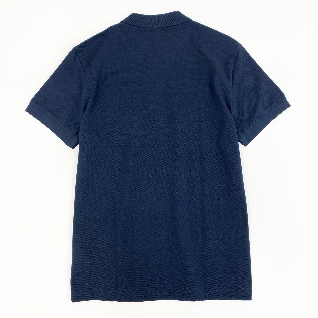 18f19 《新品タグ付き》 LACOSTE ラコステ 半袖ポロシャツ トップス 鹿の子 ヤシの木 ワンポイントロゴ刺繍 サイズ5 ネイビー メンズ 紳士服