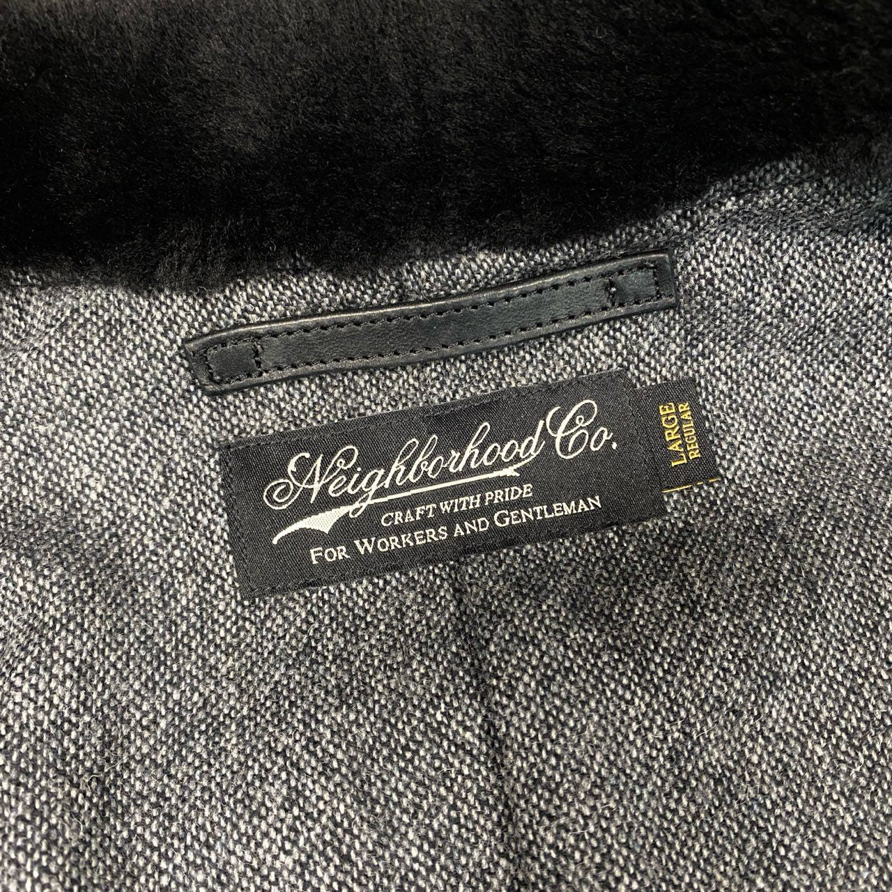 34j27 NEIGHBORHOOD ネイバーフッド レザージャケット フライトジャケット HUDSON / Hl-JKT 襟ボア 馬革 羊革 Leather 142CCNH-JKM01 L ブラックo07t