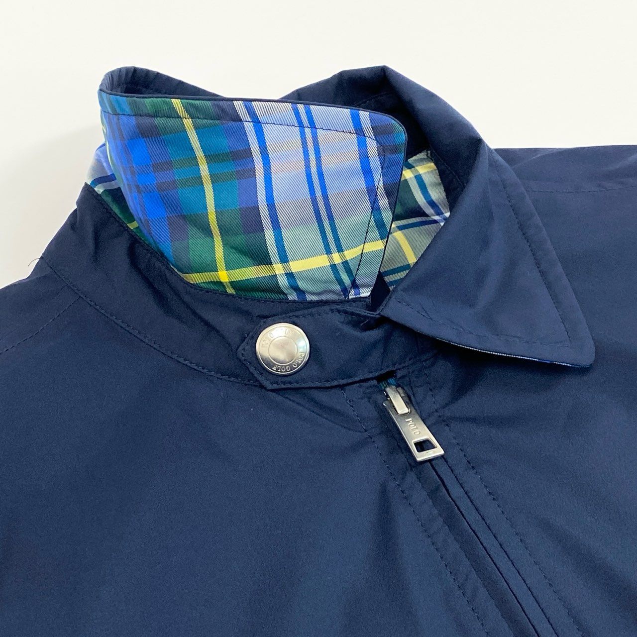 28f14 《美品》 POLO GOLF RALPH LAUREN ポロゴルフ ラルフローレン ブルゾン ジャケット ポニー刺繍 撥水 ストレート サイズXS ネイビー メンズ 紳士服 ゴルフウェア