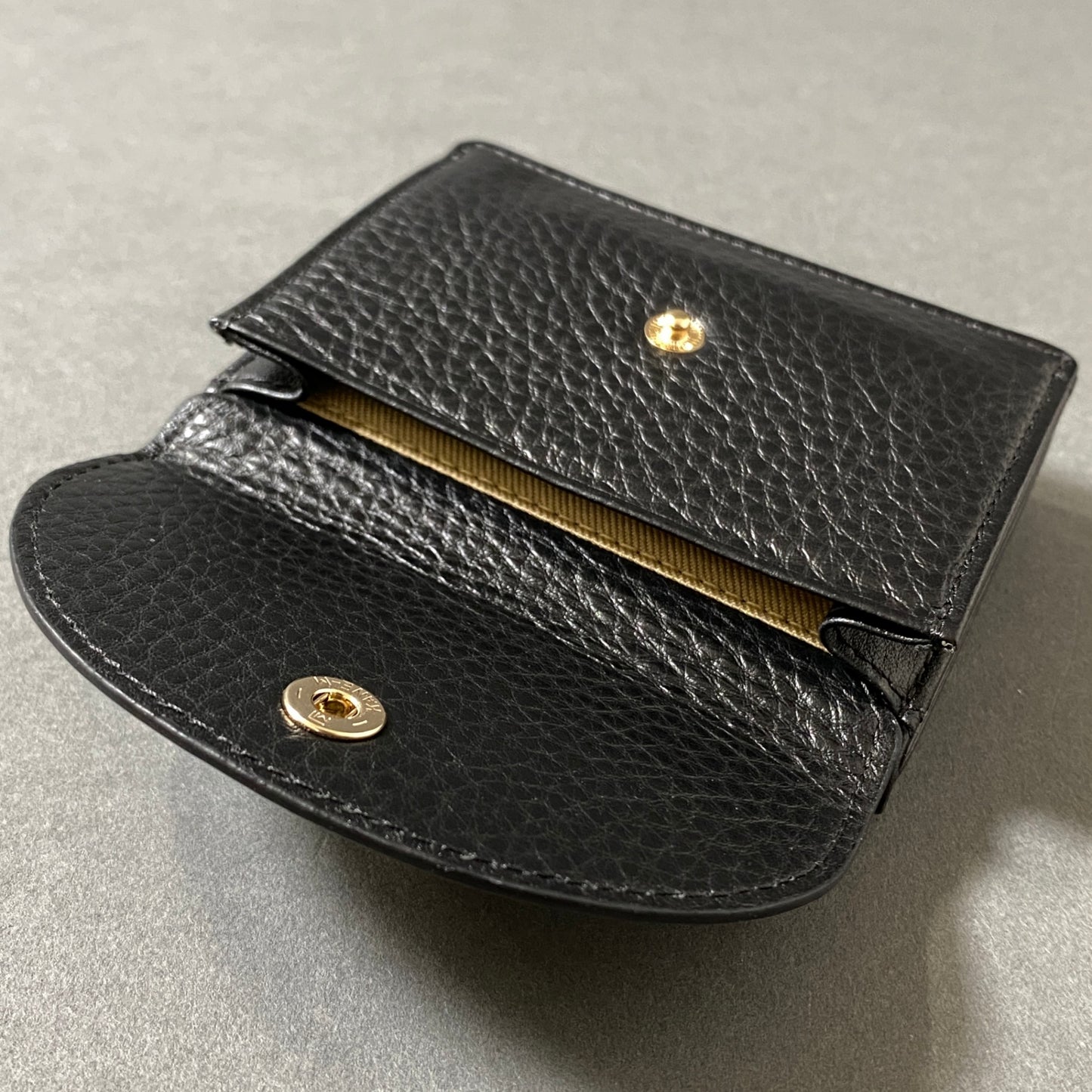 f28-8 《未使用保管品》 OAD NEW YORK オーエーディー ニューヨーク Leather Mini Wallet レザーミニウォレット ブラック レザー 三つ折り財布