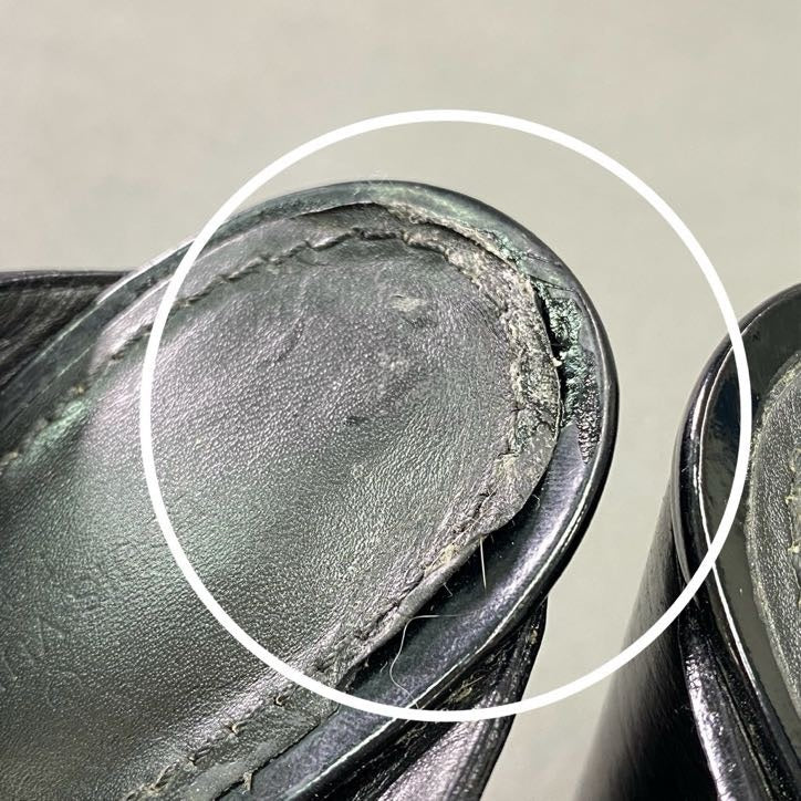 4f4 LOUIS VUITTON ルイヴィトン モノグラムキャンバス スタートレイルライン チャンキーヒール ミュール サンダル シューズ スタッズ 35 12 ブラウン ブラック