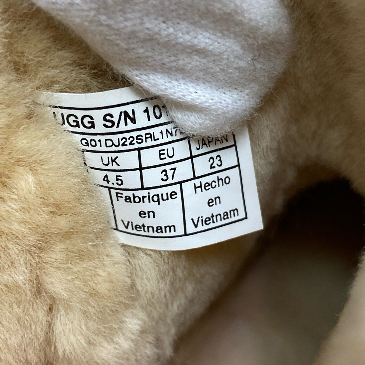 8f8 《美品》 UGG アグ W ARIELLE アリエル チェスナット ムートン リボンブーツ 23cm ブラウン レザー シューズ ボア 箱付き