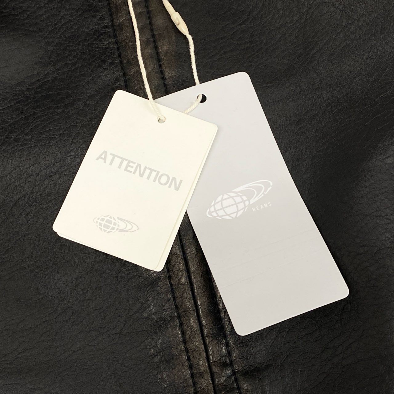 51f3 【新品タグ付き】 BEAMS ビームス 2024AW ユーズド加工 レザーブルゾン シングルライダース ジャケット 11-18-1831-202-19-22 サイズM ブラック レザー メンズ