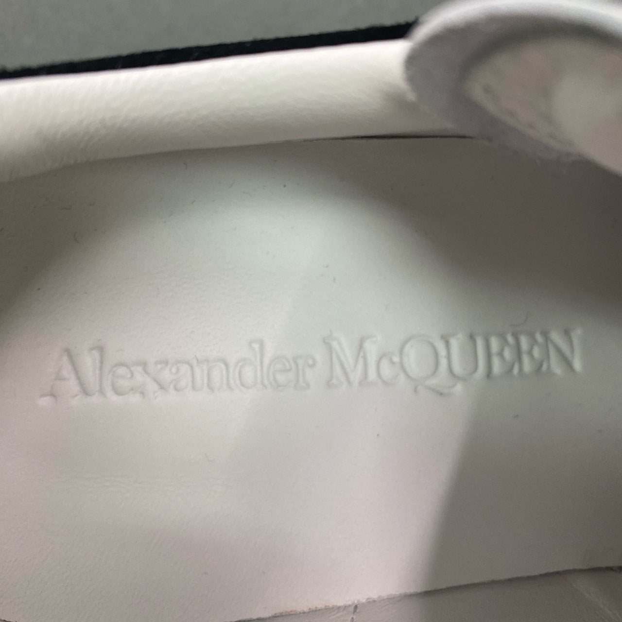 8c6 ALEXANDER MCQUEEN アレキサンダーマックイーン ローカットスニーカー シューズ ロゴプリント オーバーサイズ 36 1/2 ホワイト レザー