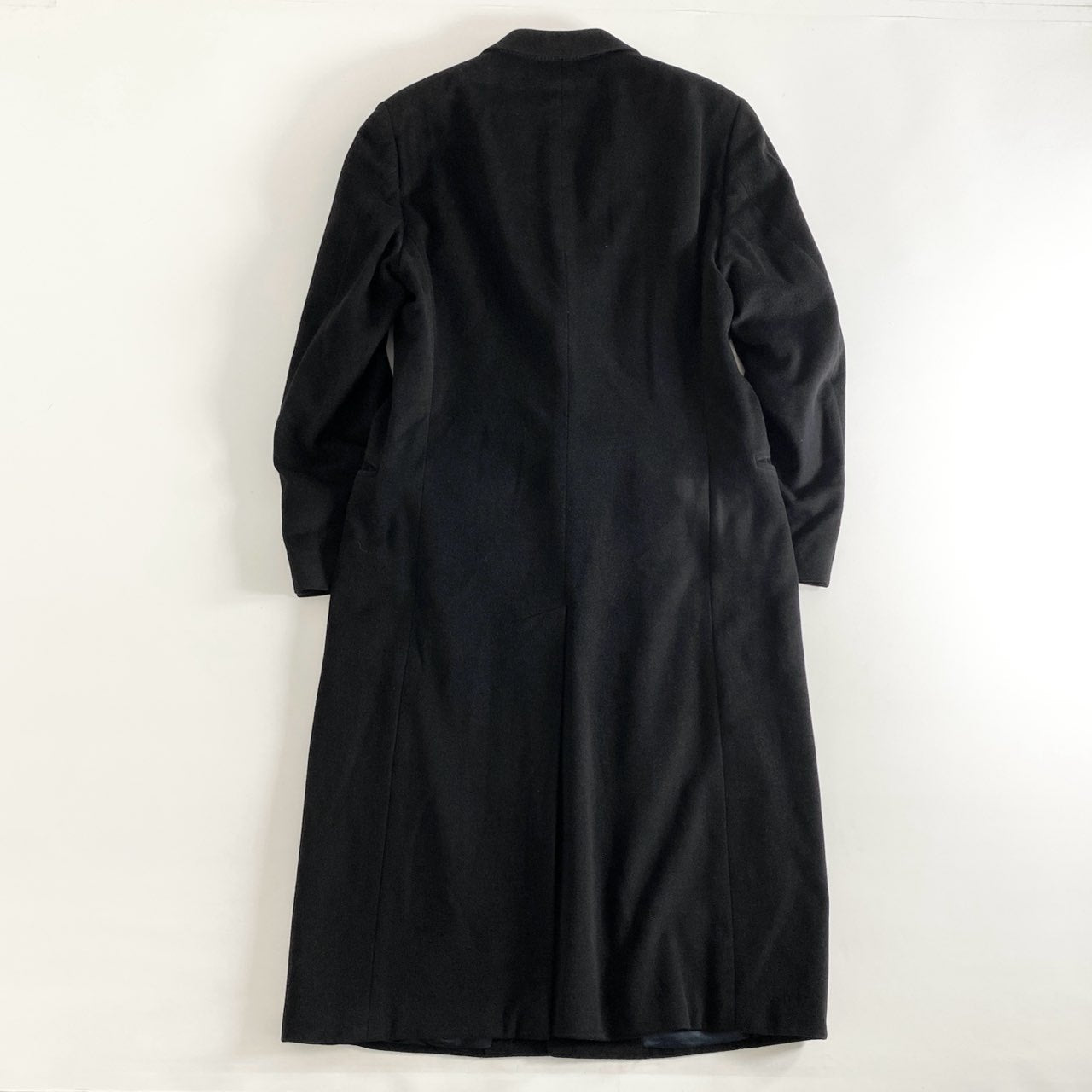 85h28 イタリア製 ARMANI COLLEZIONI アルマーニコレッツォーニ カシミヤコート チェスターコート ロングコート サイズ46 ブラック カシミヤ100% メンズ 紳士服