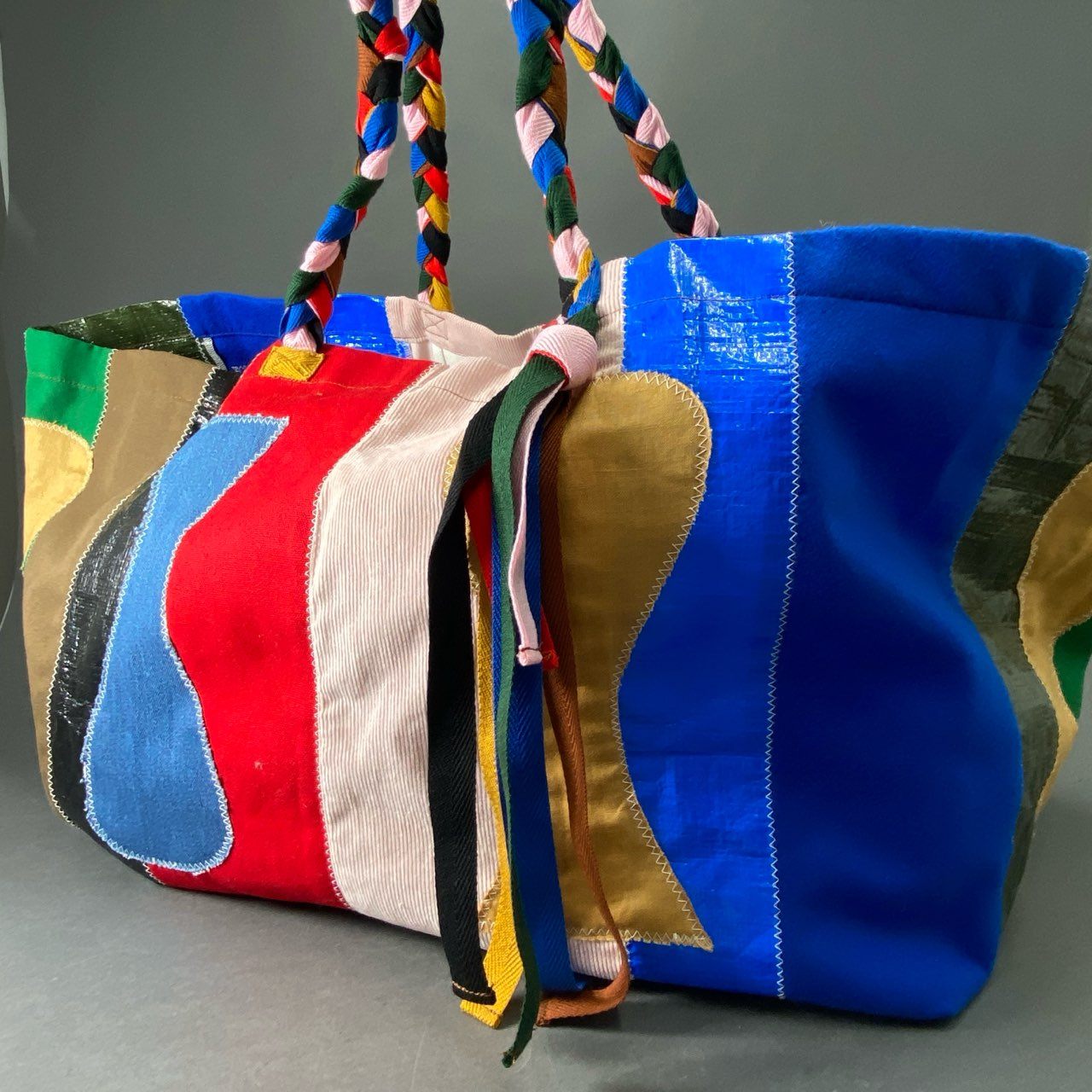 Ee4 KHOKI コッキ パッチワークトートバッグ IKE〇 bag ビッグシルエット 21aw-bg-01 K05 マルチカラー 日本製