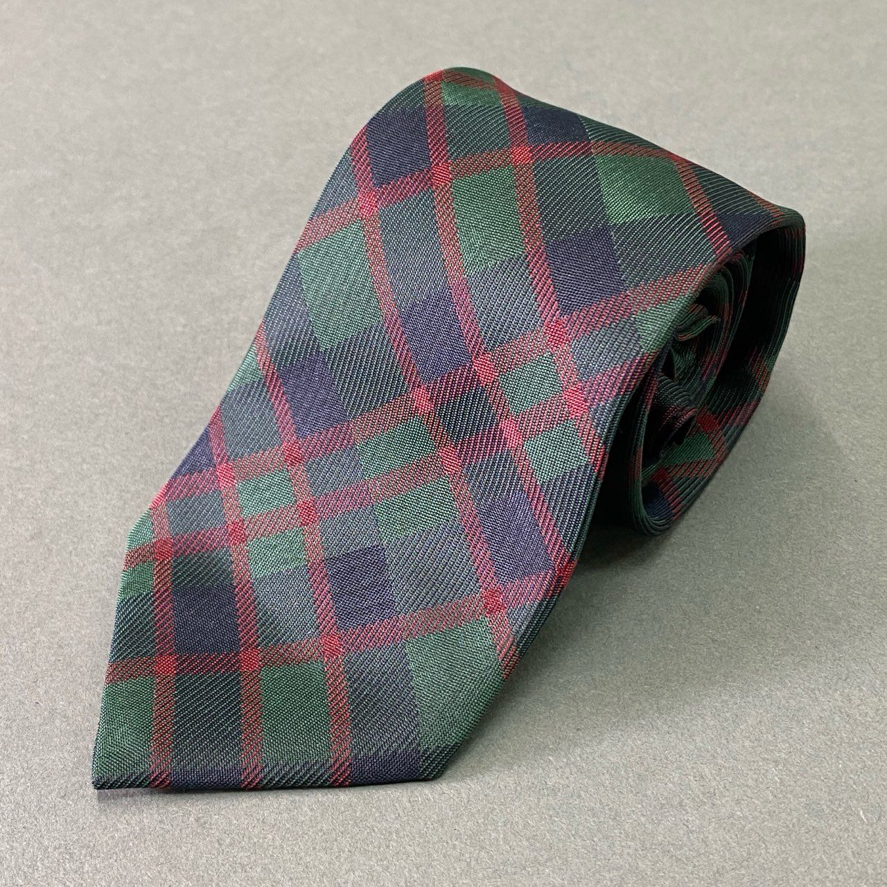 g24 COMME des GARCONS HOMME DUEX コムデギャルソンオムドゥ タータンチェック ネクタイ グリーン系 メンズ ドレス フォーマル_