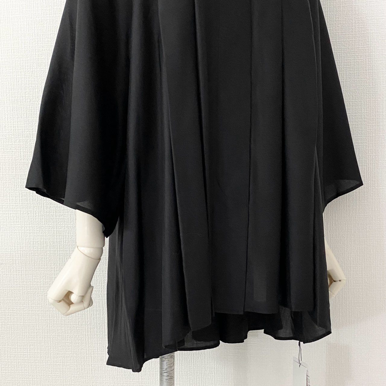 60i11 《未使用保管品》 定価¥74,800 ADORE アドーア シアーシルク ビックボウタイブラウス 531-2210701 38 ブラック SILK 100% 日本製