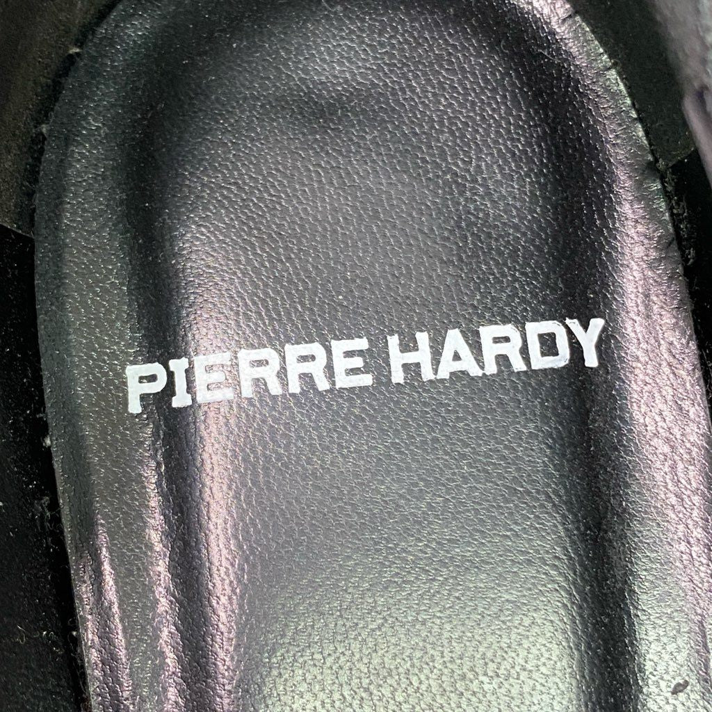 1d7 PIERRE HARDY ピエールアルディ CALF KID METAL フラットパンプス バレエシューズ ポインテッドトゥ レディース メタルブラック