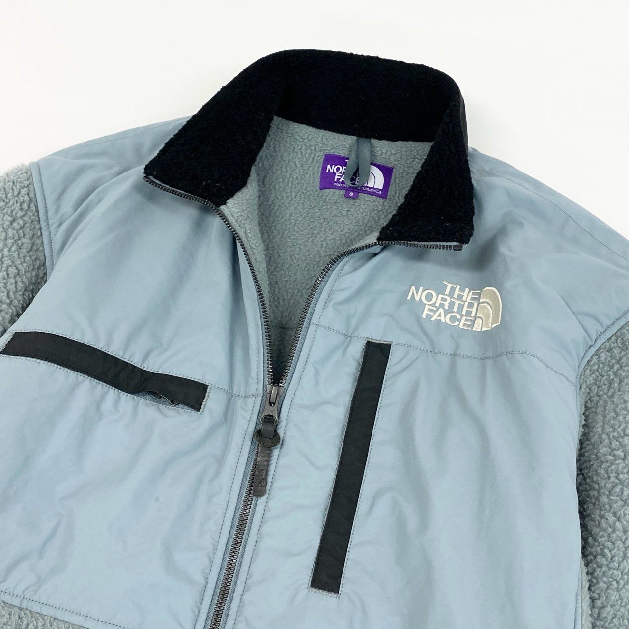 1f6 THE NORTH FACE ザ ノースフェイス パープルレーベル NA2054N デナリジャケット ボアジャケット サイズS ブルーグレー メンズ アウトドア